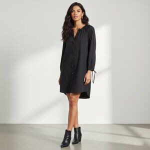 J. Crew Mini Dress Off Black Charcoal Size Small Minimalist Shift All Seasons